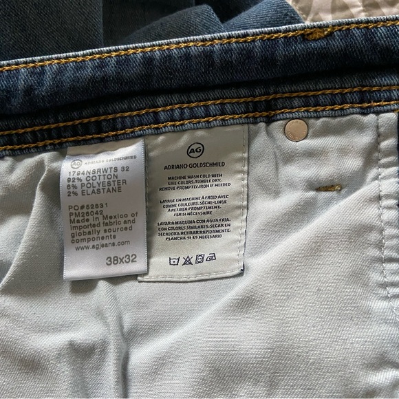 AG Adriano Goldschmied Men’s Everett Slim Straight Jeans 38x32 - EUC - Picture 8 of 9